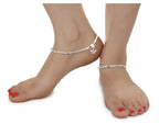 AanyaCentric Gold-plated Mangalsutra Pendant Earring Set & Silver Plated Anklet - Distacart