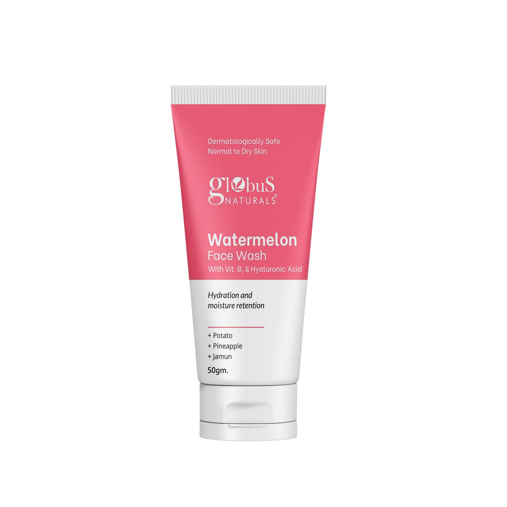 Globus Naturals Watermelon Face Wash with Vitamin B3 & Hyaluronic Acid - Distacart