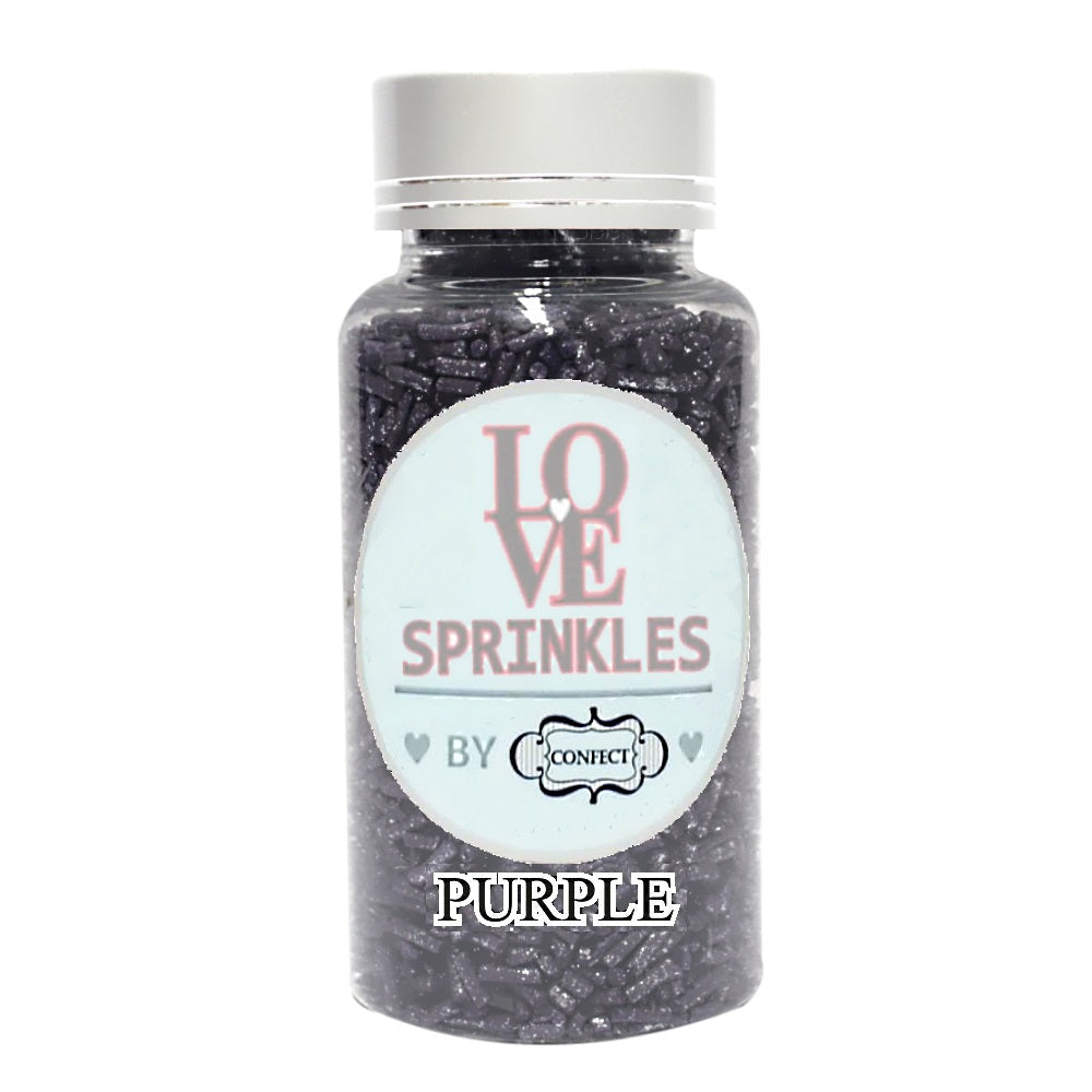 confect purple vermicelli sprinkles 90 gms