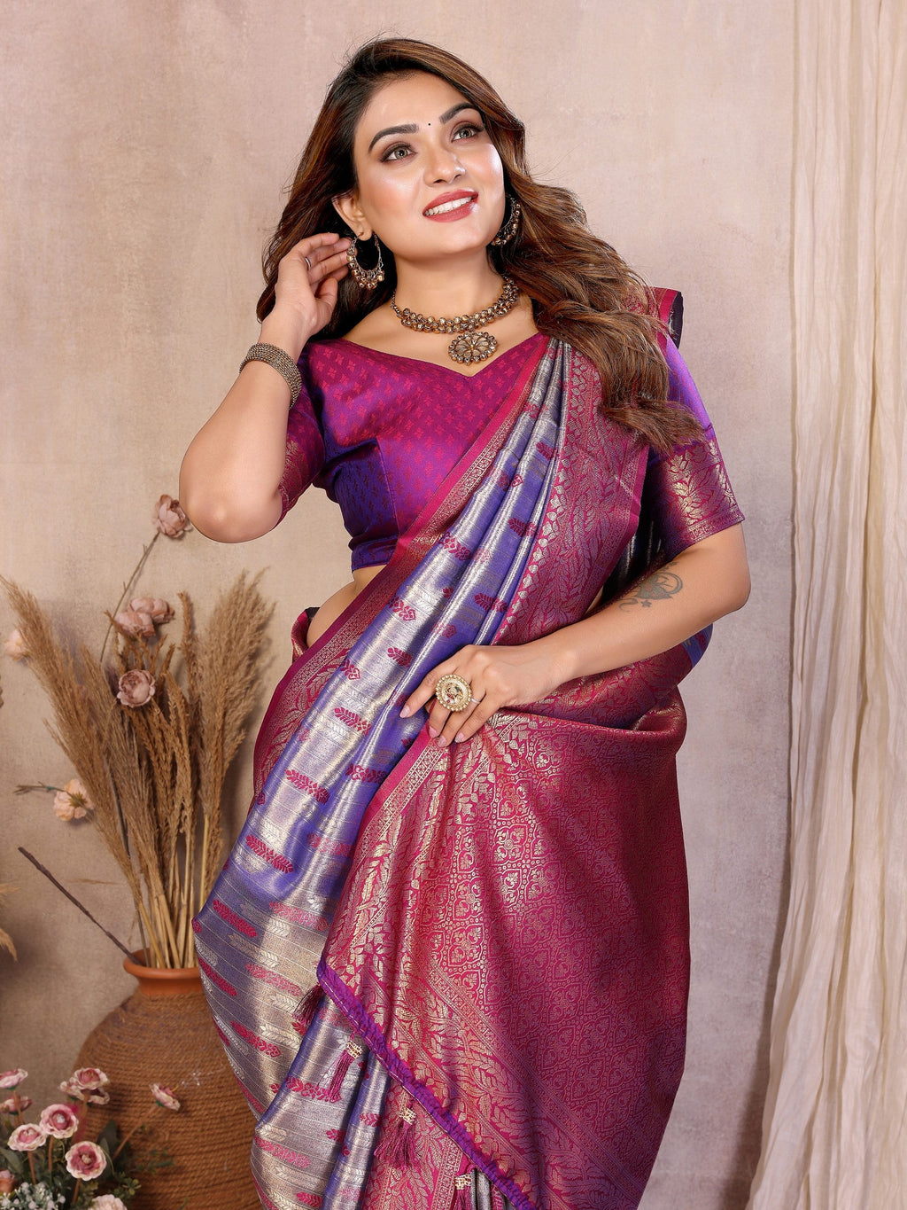 Anaita Banarasi Tissue Silk Saree - Distacart