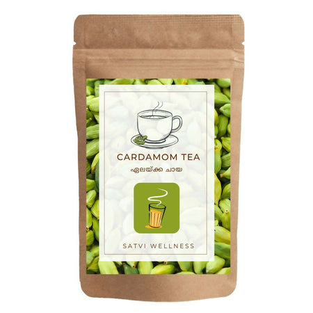 Satvi Wellness Cardamom Tea | Elachi tea | Natural Cardamon with Black Tea