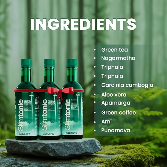 Saptarishi Slimtonic ?Natural Ayurvedic Weight Loss Tonic with 25+ Herbs for Detox & Fat Burn