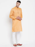 Even Apparels Yellow Rayon Men's Kurta With Band Collar - Distacart