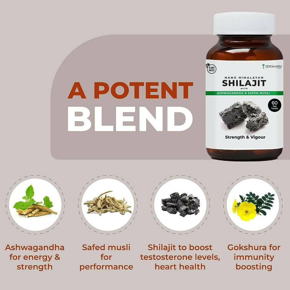 Zeroharm Nano Himalayan Sj With Ashwagandha, Safed Musli - Distacart