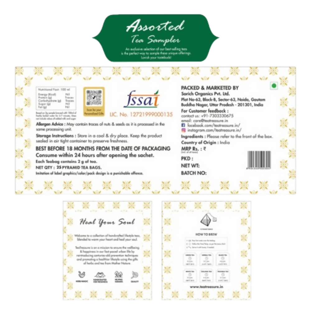 Tea Treasure Assorted Tea's Tea Bags - Distacart