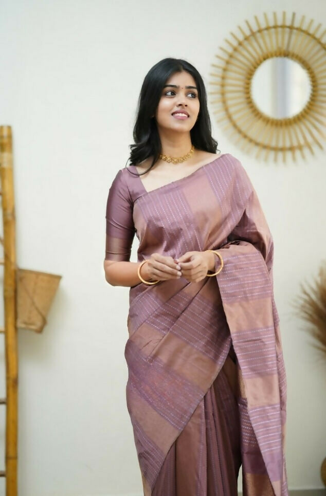 Partywear Designer Light purple Banarasi Silk Fancy Saree - Starwalk