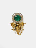 Ruby Raang Ganesha Imprint Brooch