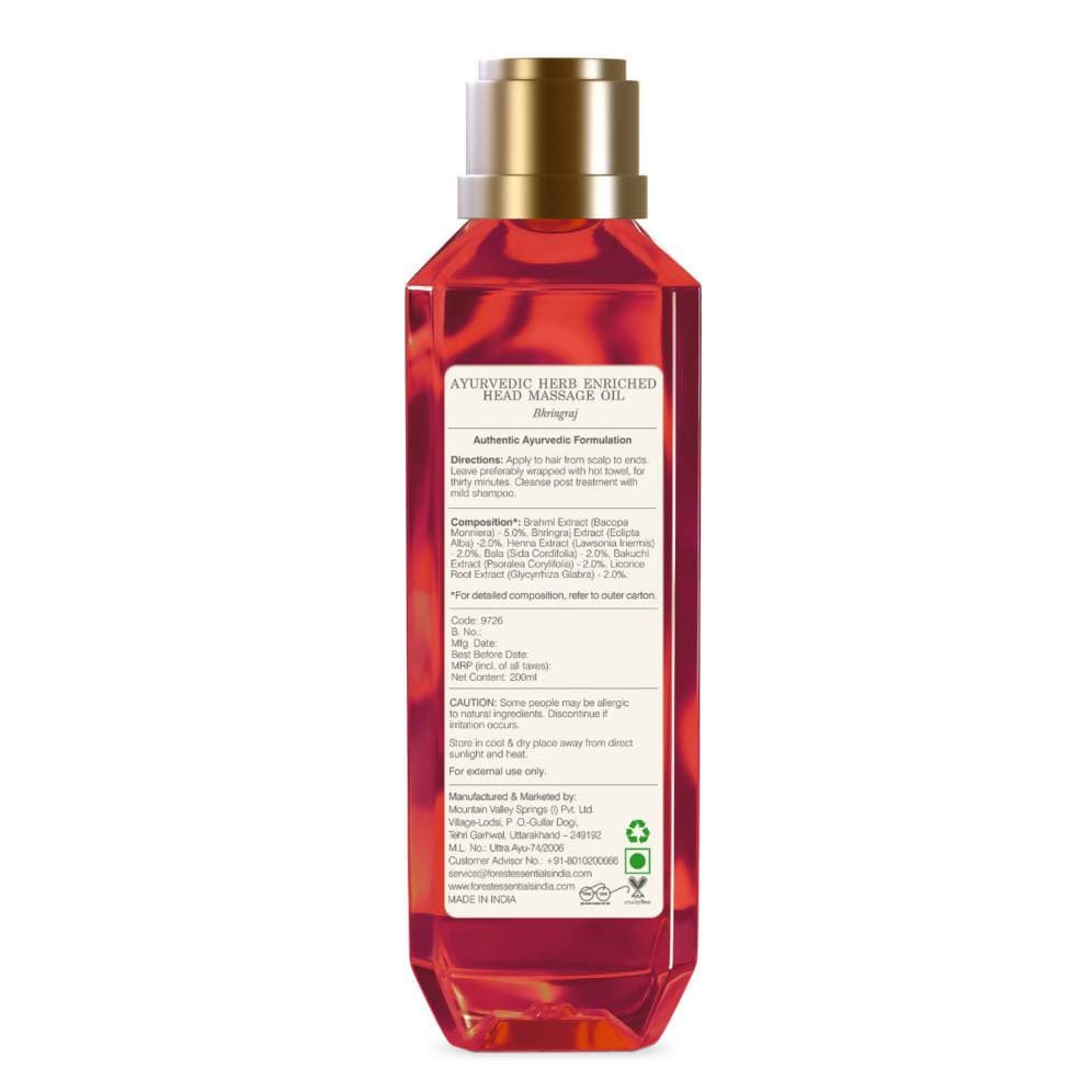 Forest Essentials Ayurvedic Herb Enriched Head Massage Oil Bhringraj - Distacart