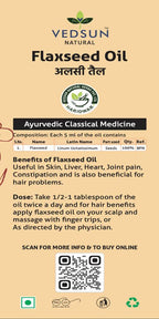 Vedsun Naturals Flax Seed Oil Alsi Ka Tel Pure Omega 3 Rich