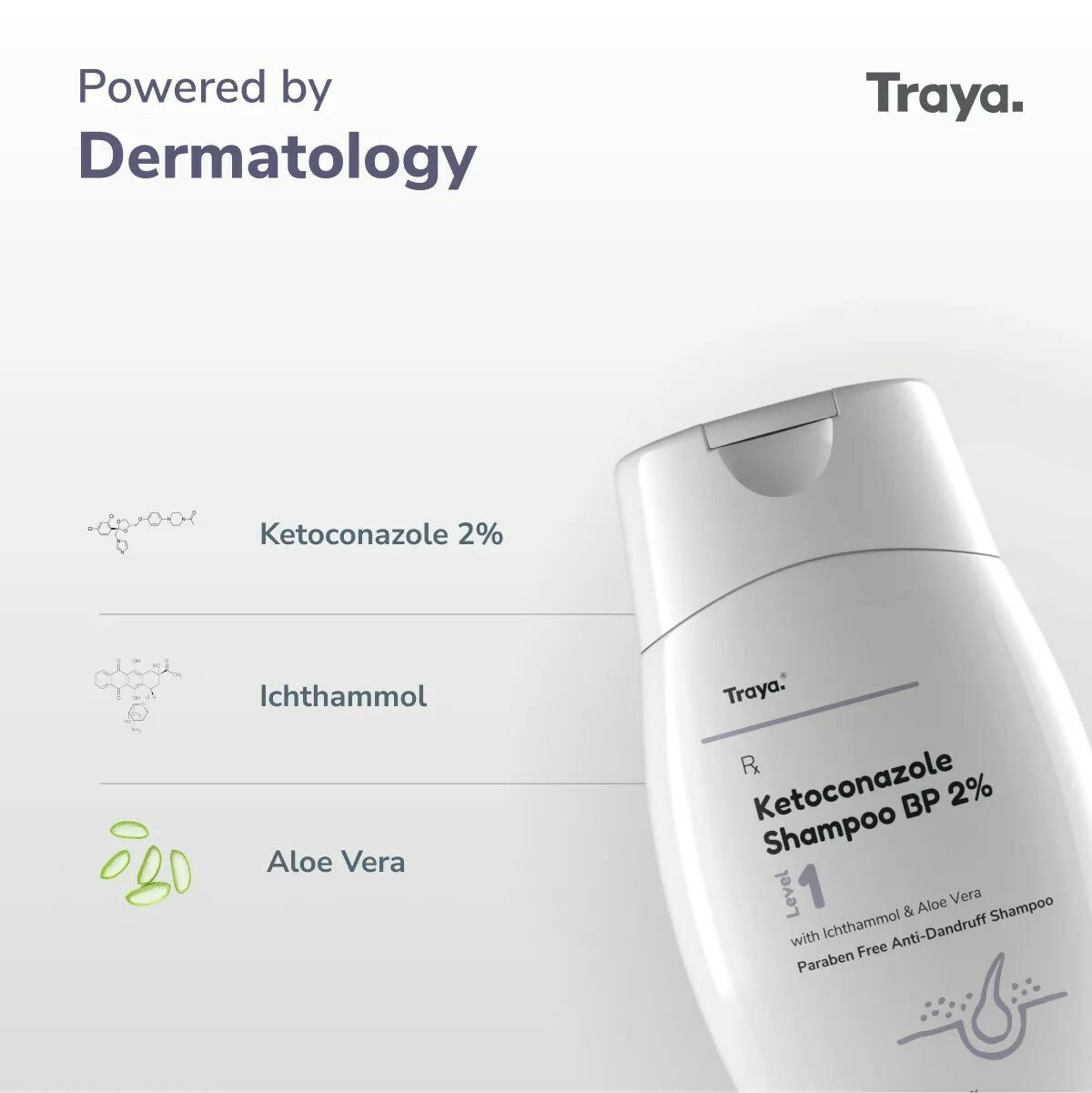 Traya Ketoconazole Shampoo BP 2% with Ichthammol & Aloe Vera - Distacart