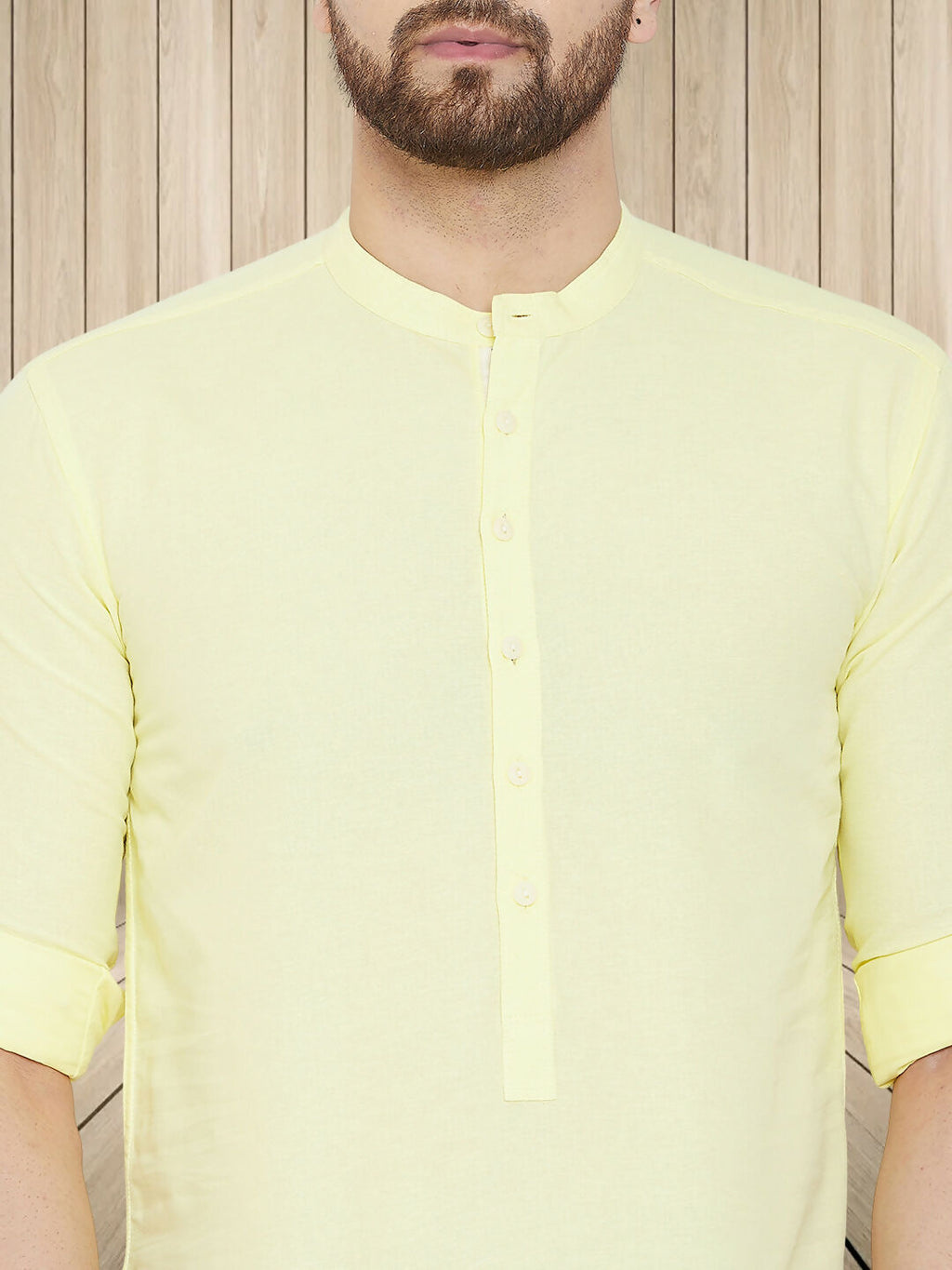 Even Apparels Men's Pure Cotton Yellow Kurta