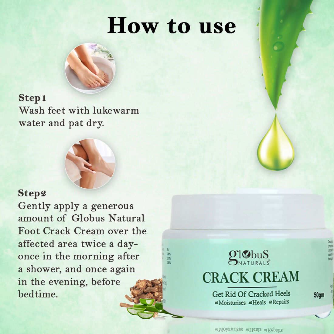 Globus Naturals Crack Cream Green - Distacart