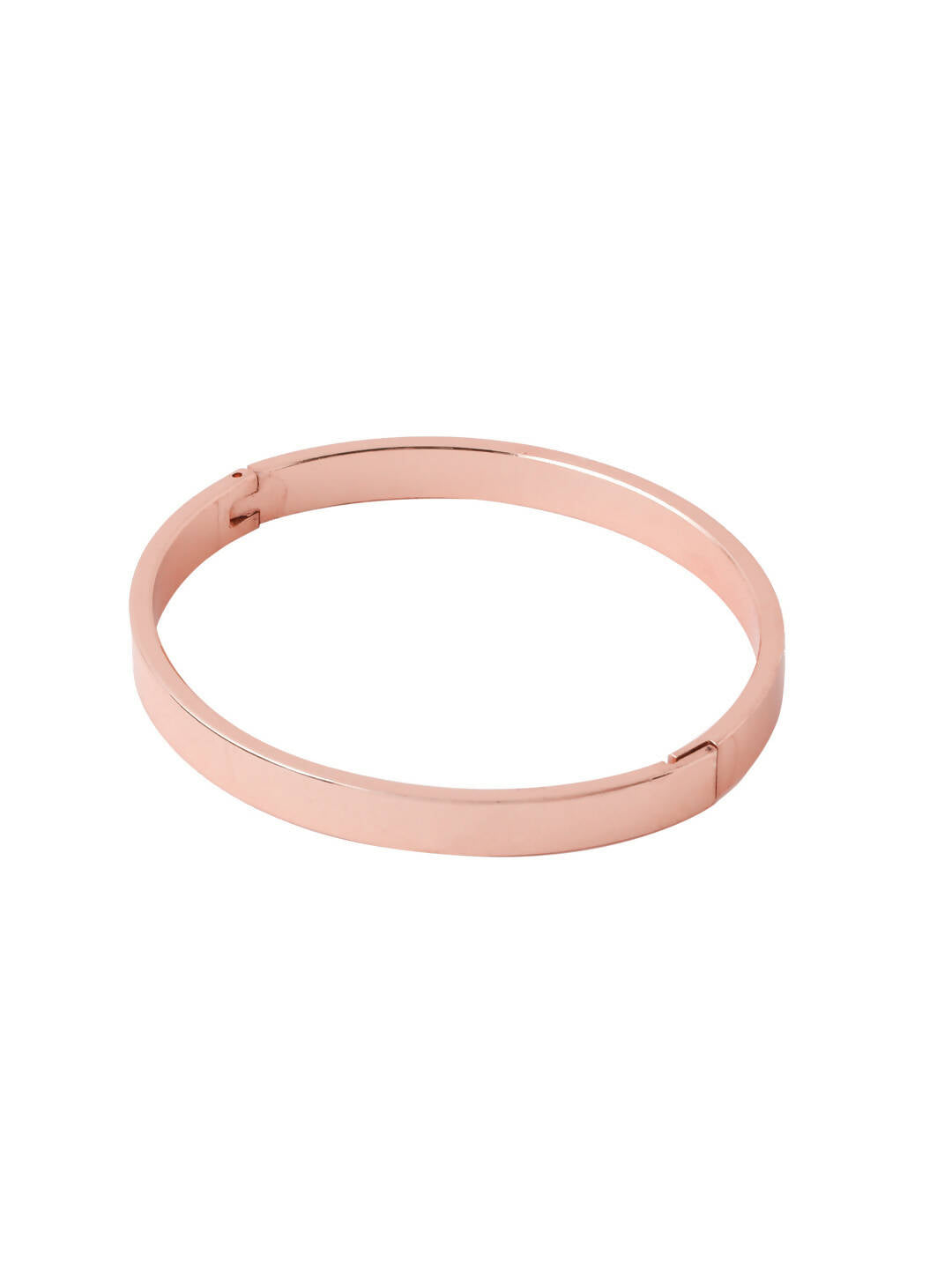 NVR Men's Rose Gold Metal Interlock Kada Bracelet - Distacart