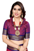 Vamika Weaving Pink Cotton Silk Saree (BHAVINI PINK) - Distacart