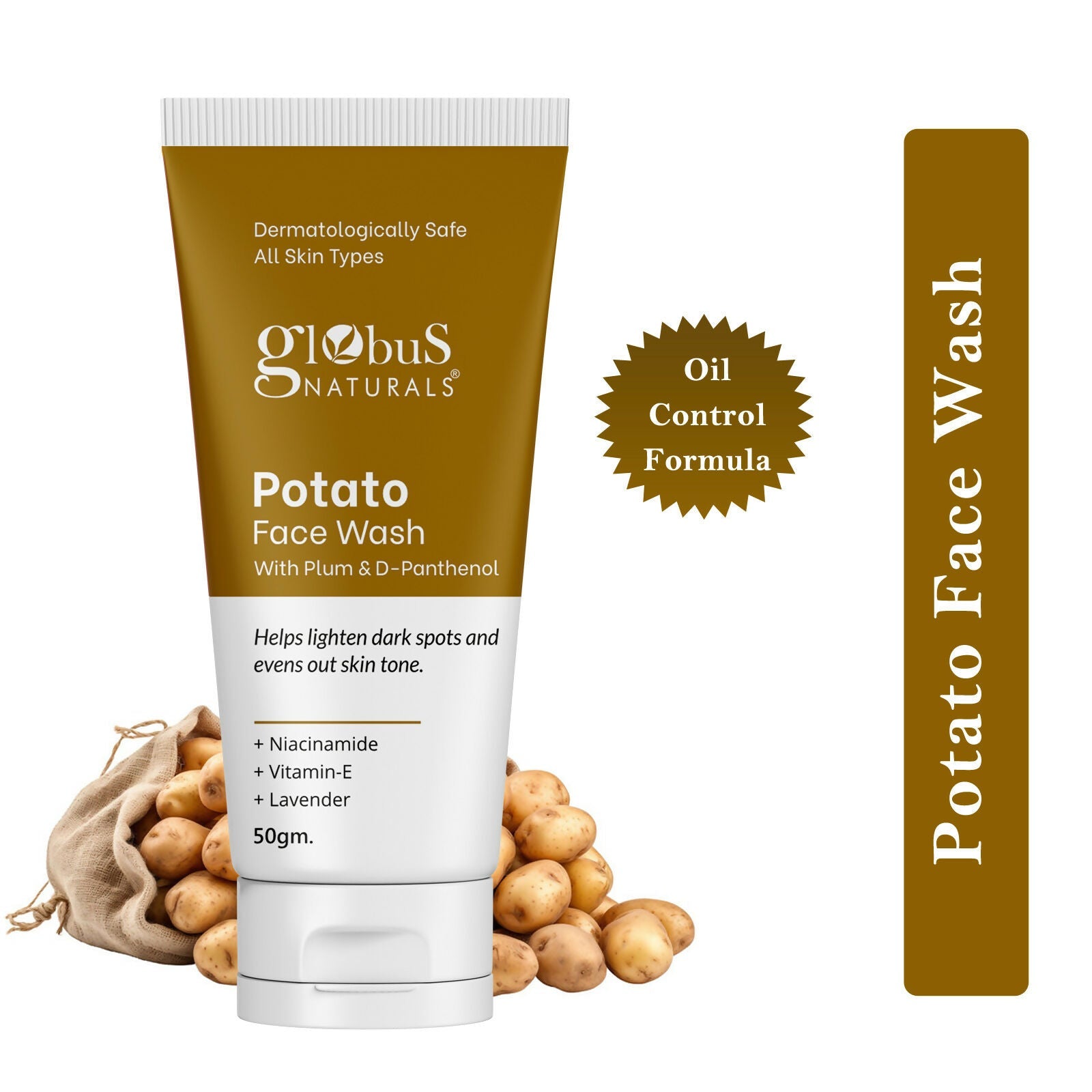 Globus Naturals Potato Face Wash with Plum & D-Panthenol - Distacart