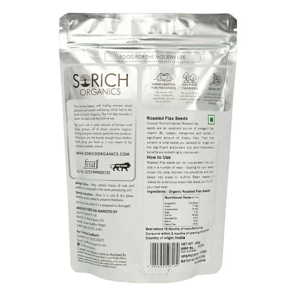 Sorich Organics Roasted Flax Seeds - Distacart