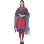 A R SILK Gray Color Chandna Orgenza cotton Dupattas and Chunnis