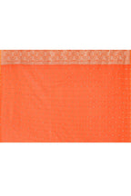 Joban Fashion Orange Banarasi Soft Pure Handloom Banarasi Silk Saree