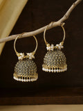 NVR Women Gold Toned Contemporary Jhumkas Earrings - Distacart