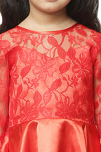 Asmaani Kids Party Wear Stylish Dresses, Perfect for Parties, Functions & Vacations - Red
