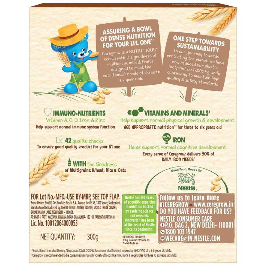 Ceregrow Growing Up Multigrain Cereal with Milk & Fruits
