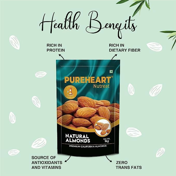 Pureheart Nutreat Natural Almonds - Distacart