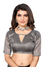Vamika Grey Lycra Knitted Saree