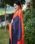 DEIANA'S Beautiful Designer Golden zari Soft Lichi Silk Saree - Purple