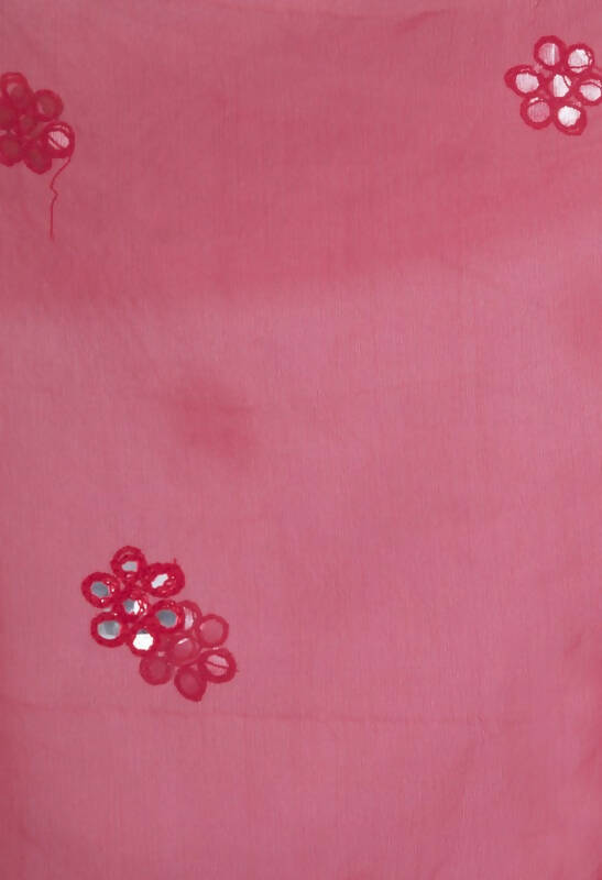Mominos Fashion Moeza Orgenza Flower Mirror Red Dupatta