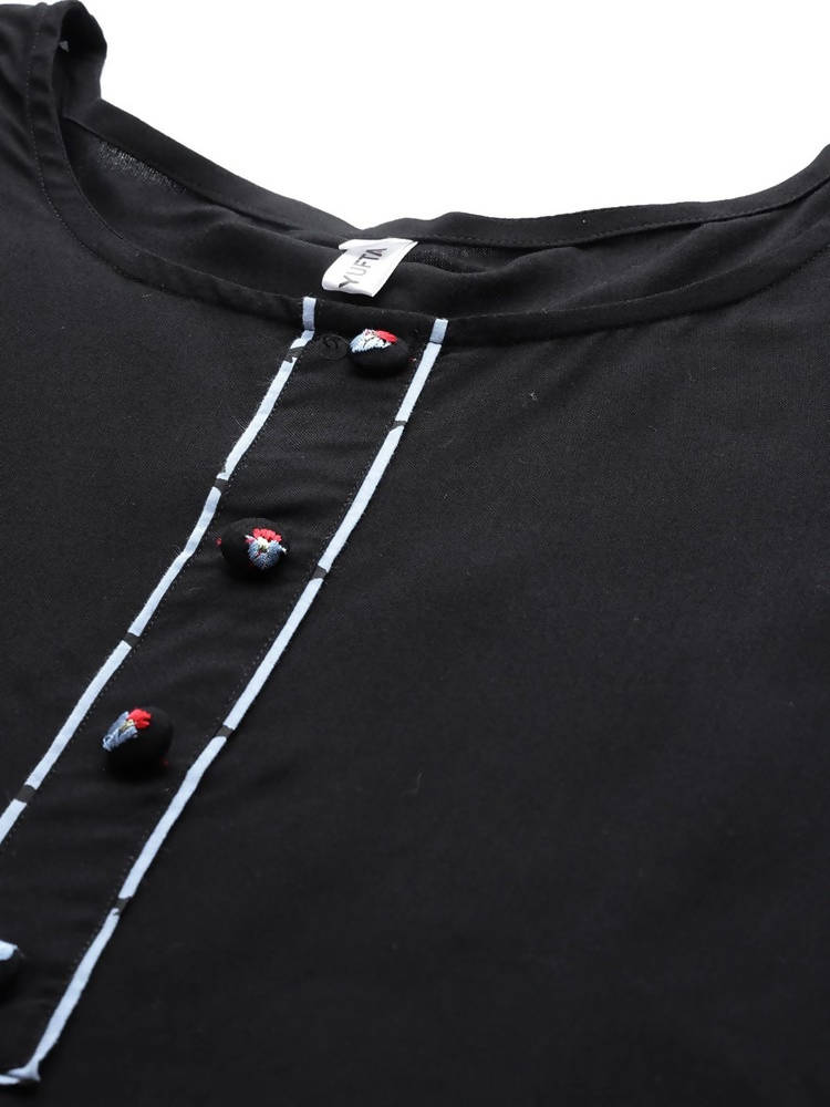 Yufta Black Kurta with Palazzo Set