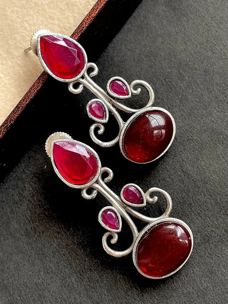 Joban Fashion Silver Replica Monalisa Stone Stud Earring
