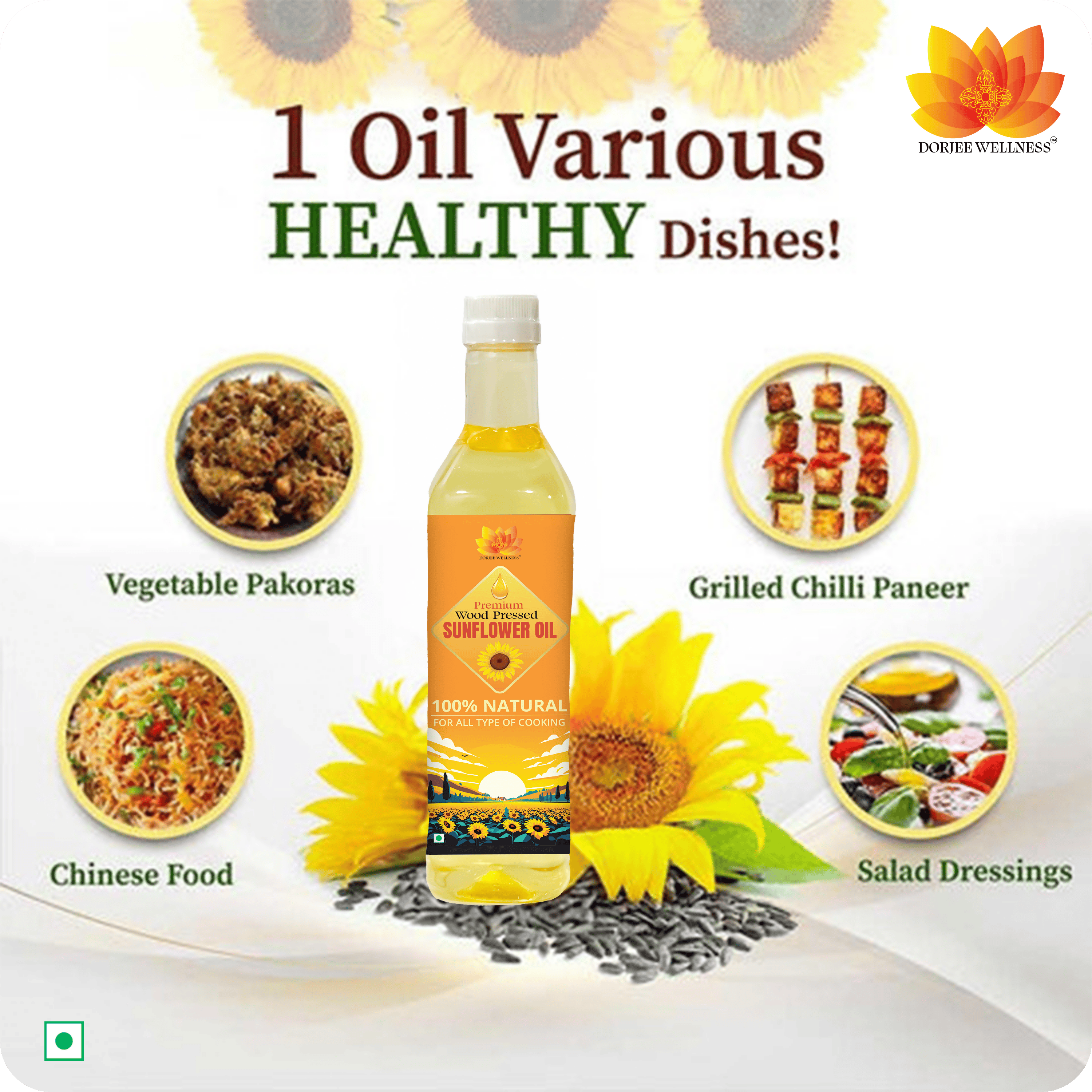 Dorjee Wellness Wood Pressed Sunflower Oil - Distacart