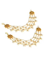 Ruby Raang Gold Kundan and Pearl Chain (set of 2)