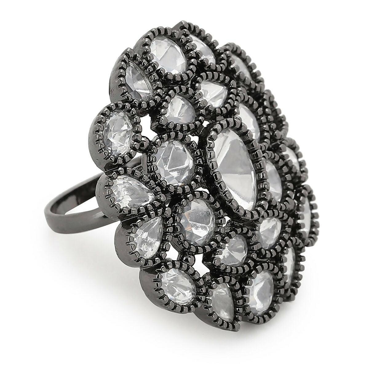 Kundan Over sized Ring- Ruby Raang