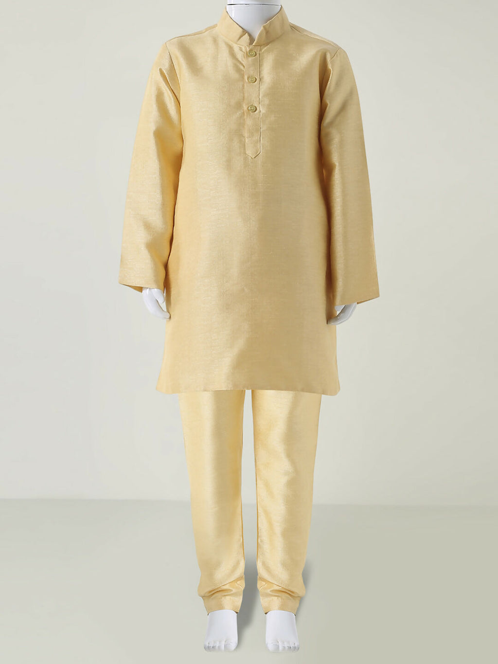 Joban Fashion Kids Island Elegant Box Sequence work Nehru Jacket Full Sleeves Kurta, Pyjama Set - Golden - Distacart
