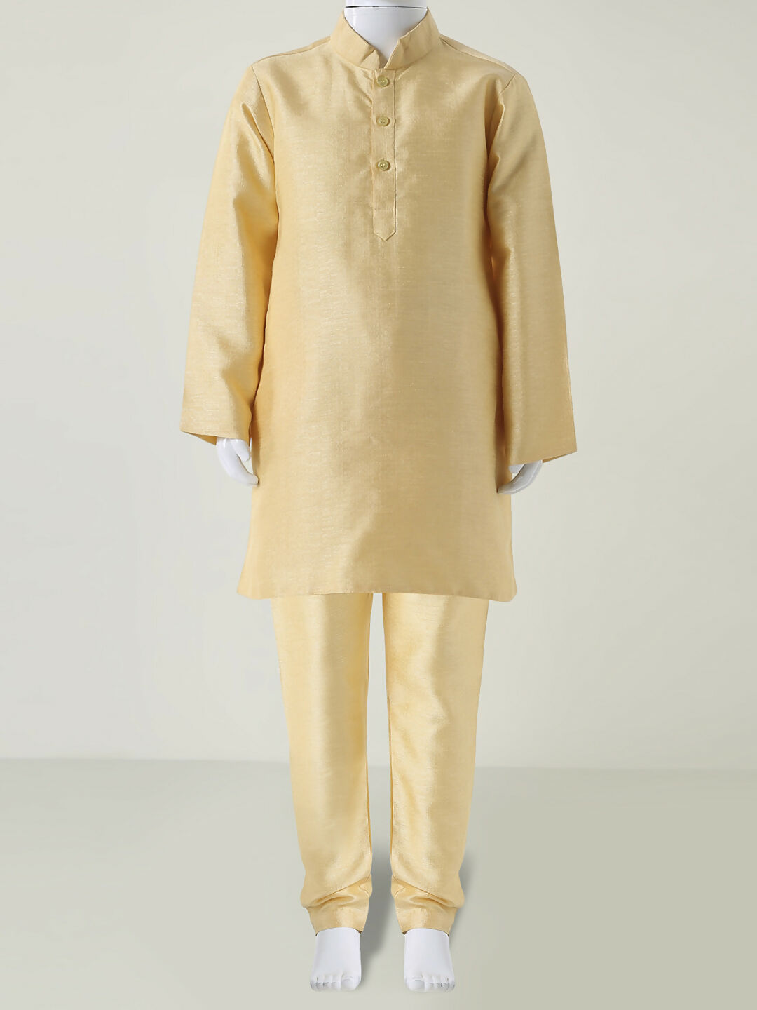 Joban Fashion Kids Island Elegant Box Sequence work Nehru Jacket Full Sleeves Kurta, Pyjama Set - Golden - Distacart