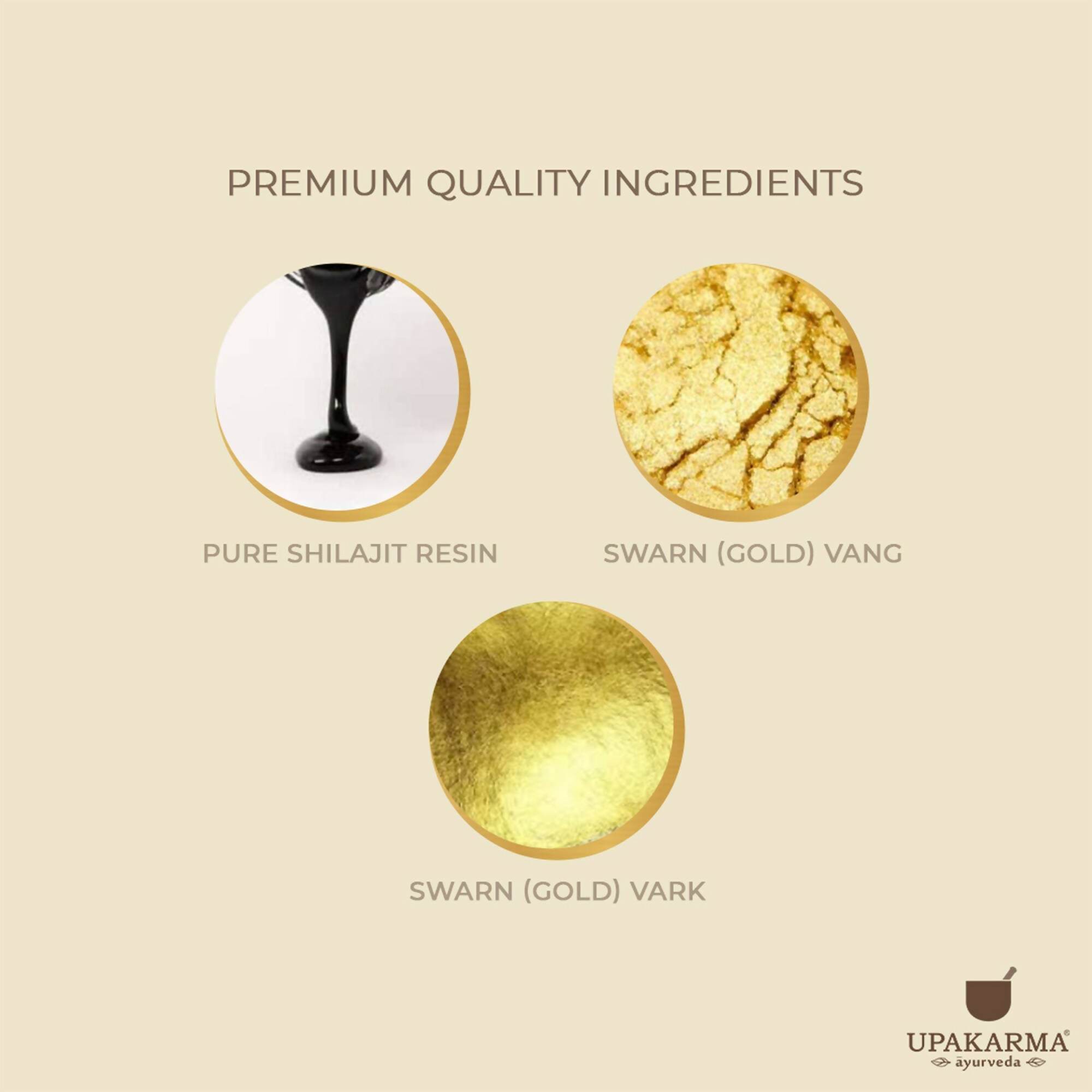 Upakarma Ayurveda Pure SJ Resin with Safed Musli & Pure SJ Resin with Gold Dust Combo - Distacart