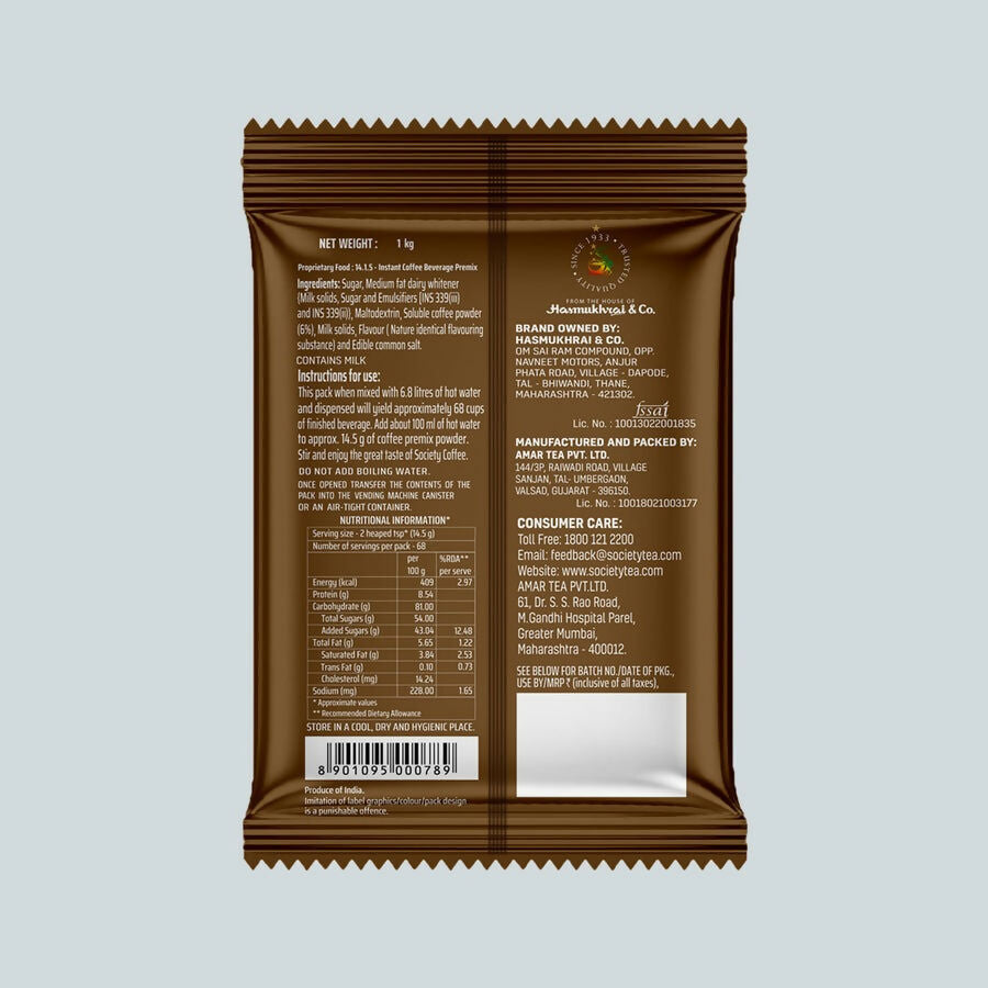 Society Daily Coffee Premix Pouch - Distacart