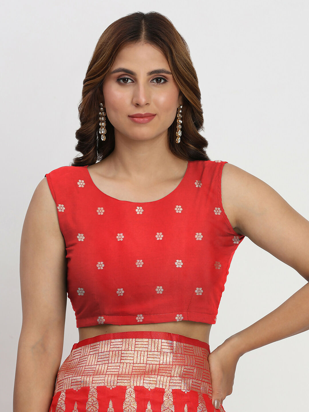 Shree Shyam Fashion Banarasi Silk Red Saree - Distacart