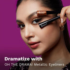 Pilgrim Metallic Eyeliner Black Scandal, Long Lasting & Smudge Proof Enriched With Argan Oil - Distacart