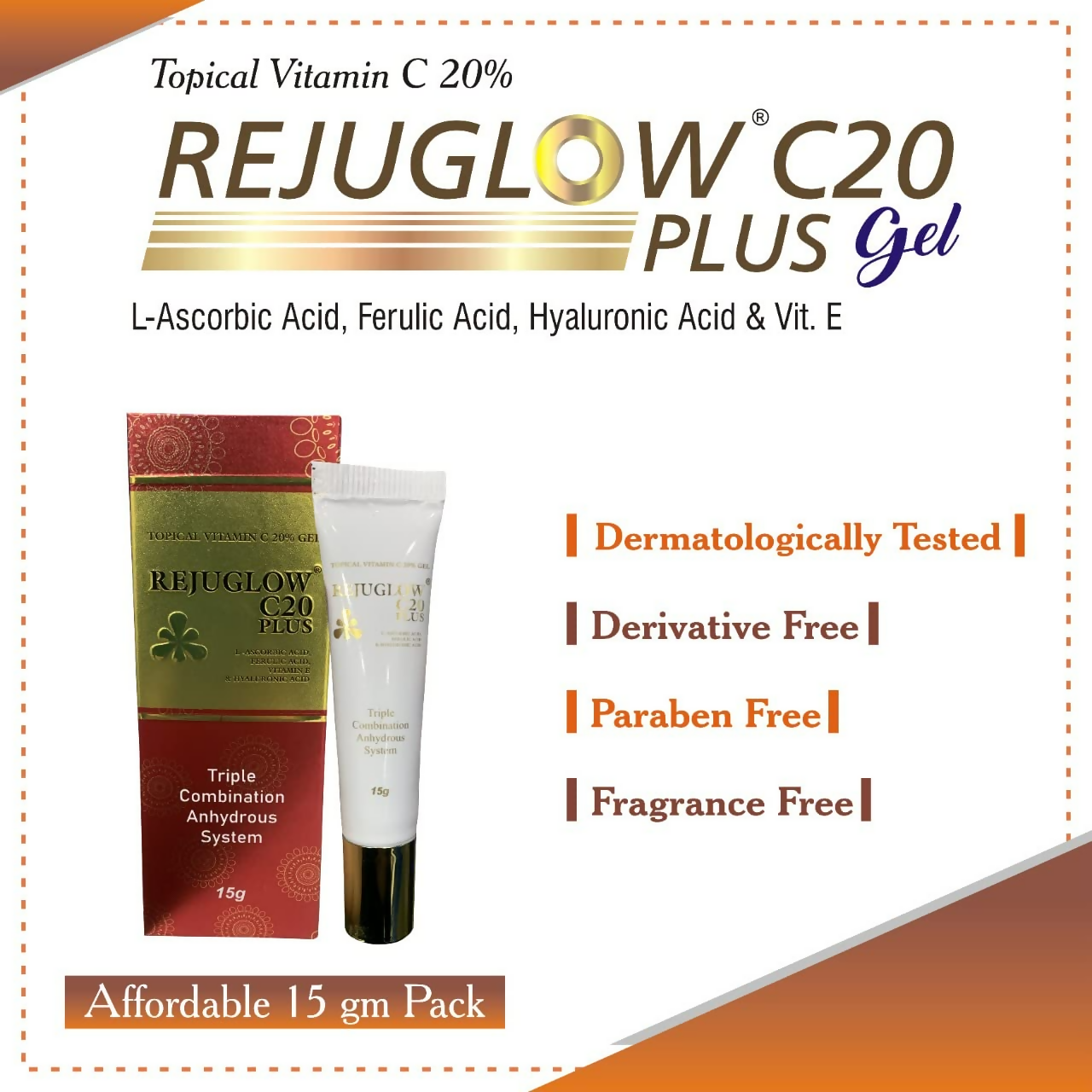 Rejuglow C 20 Plus Gel Enriched With Vitamin E