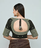 Joban Fashion Women's Dark Green Embroidered Stitched Blouse - Distacart