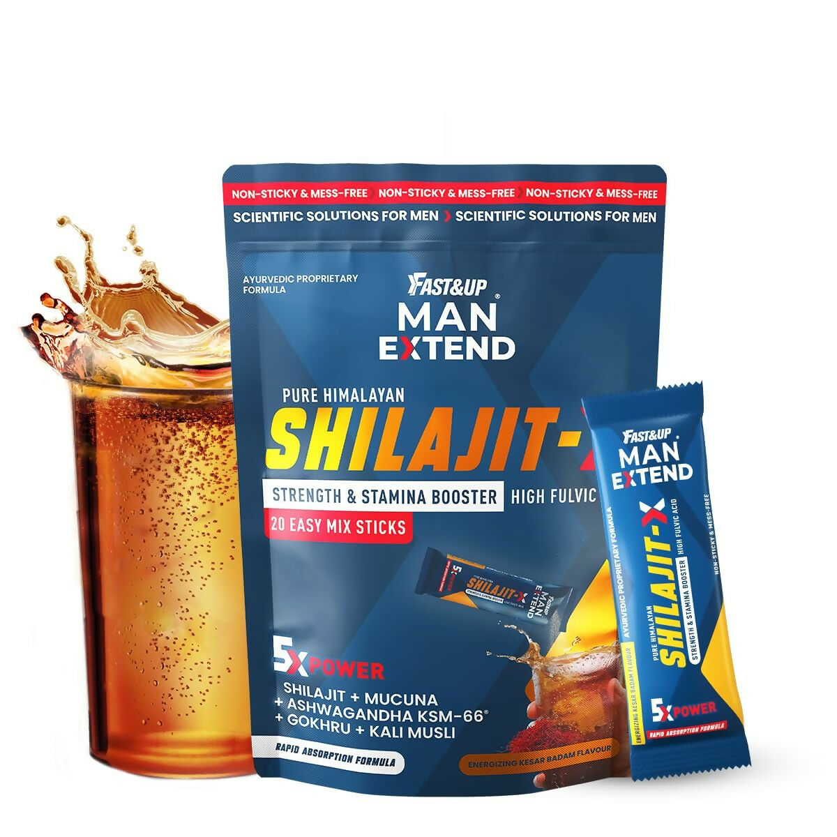 Fast&Up Sj X - Pure Himalayan with Power of 5 Potent - Kesar Badam Flavour - Distacart