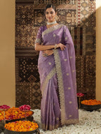kasee Embellished Zardozi Silk Blend Saree