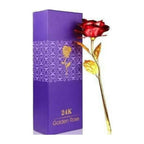 Wish Upon Artificial Golden Red Rose Flower Valentine's Day Gifts