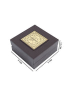 Golden Peacock Black 24 Ct Gold Polished Radha Krishna Wooden Prayer Box