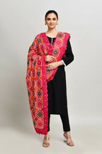 Joban Fashion Multi Color Cotton Embroidery Work Phulkari Dupatta