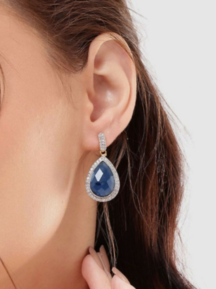 Nuyug 22K Gold Plated Azure Muse Contemporary Drop Earrings - Distacart
