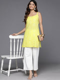 Ahalyaa Women's Traditional wear Tunic - Yellow
