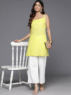 Ahalyaa Women's Traditional wear Tunic - Yellow